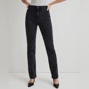 Madewell The 90s Straight Leg Utility Jean / Camplin Wash Black Casual